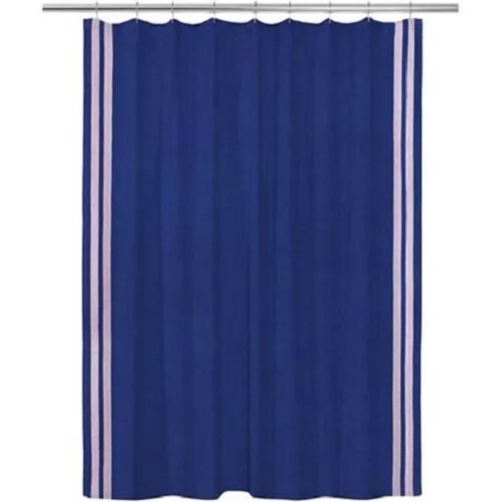 ✅ Calvin Klein Shower Curtain Cobalt Pink Stripe